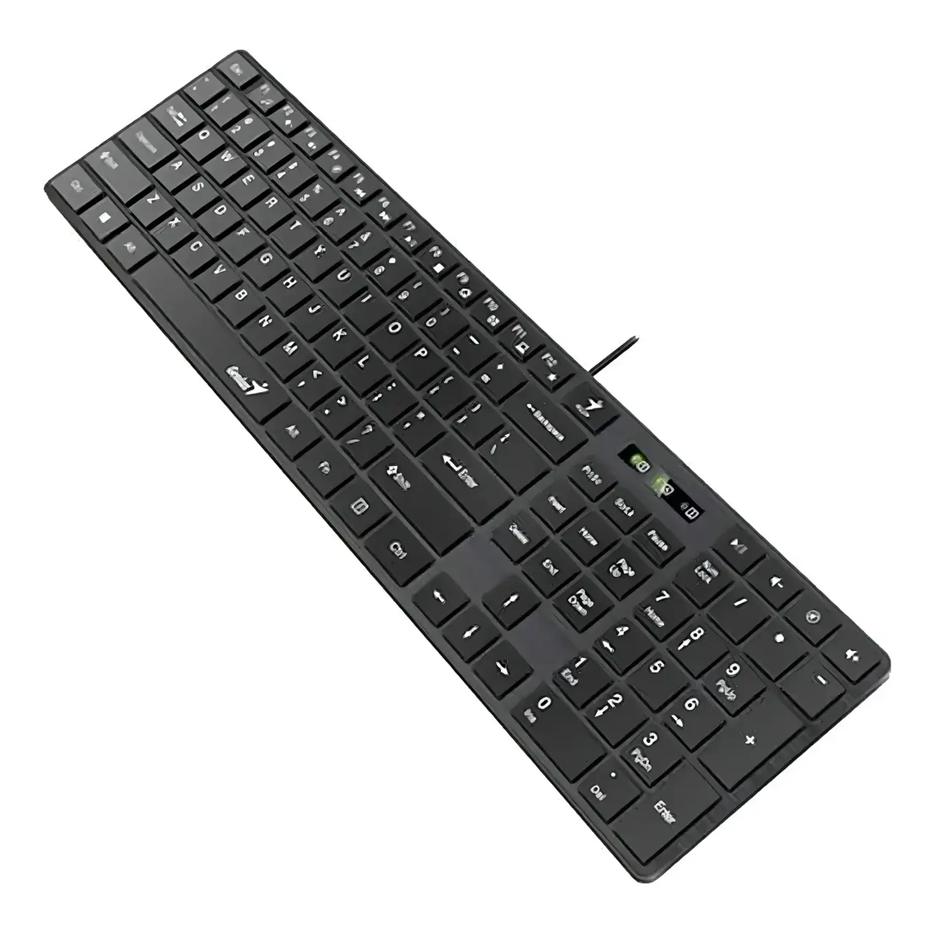 Teclado Genius SlimStar QWERTY Membrana Español Color Negro Con Luz BLACK-SLIMSTAR 126 4