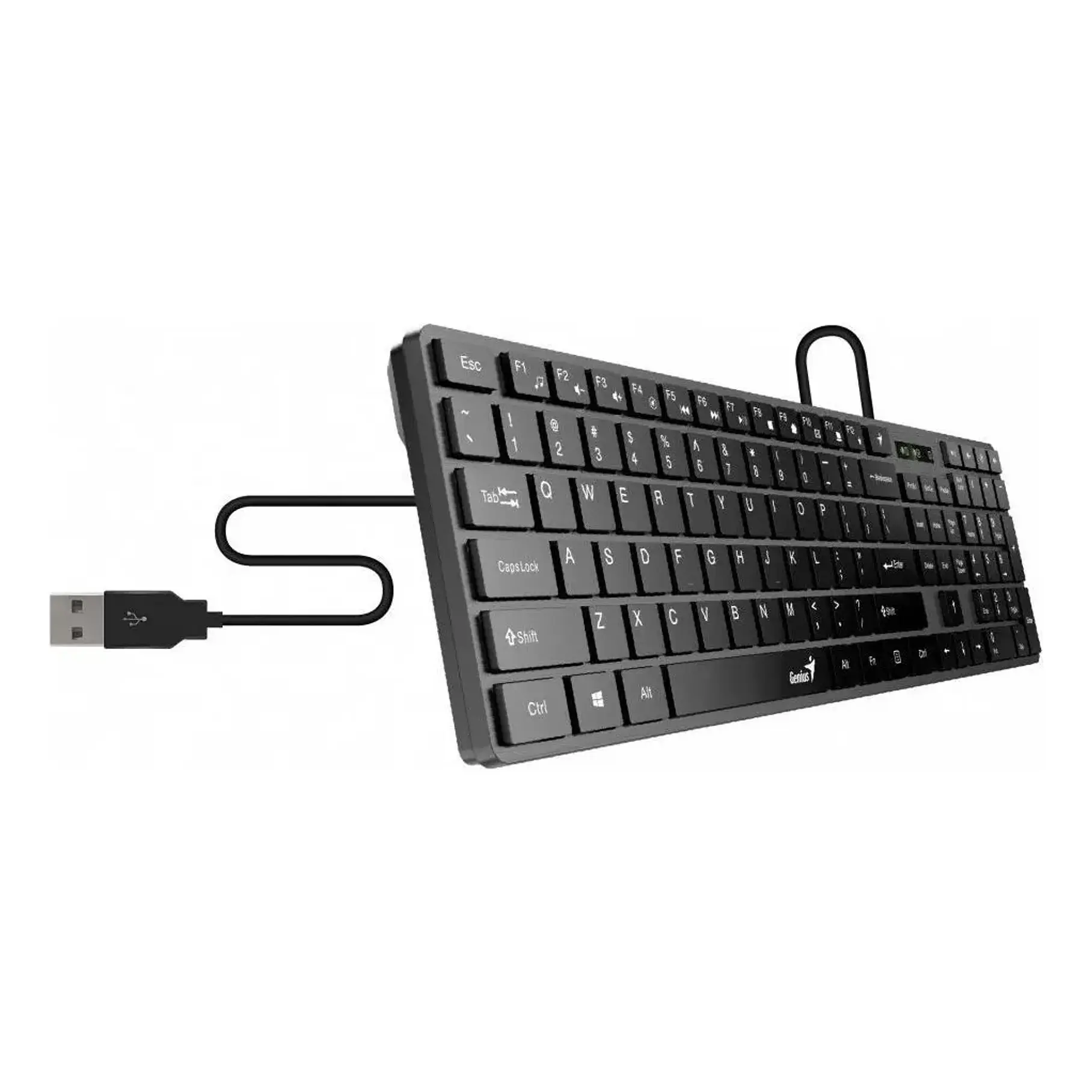 Teclado Genius SlimStar QWERTY Membrana Español Color Negro Con Luz BLACK-SLIMSTAR 126 5