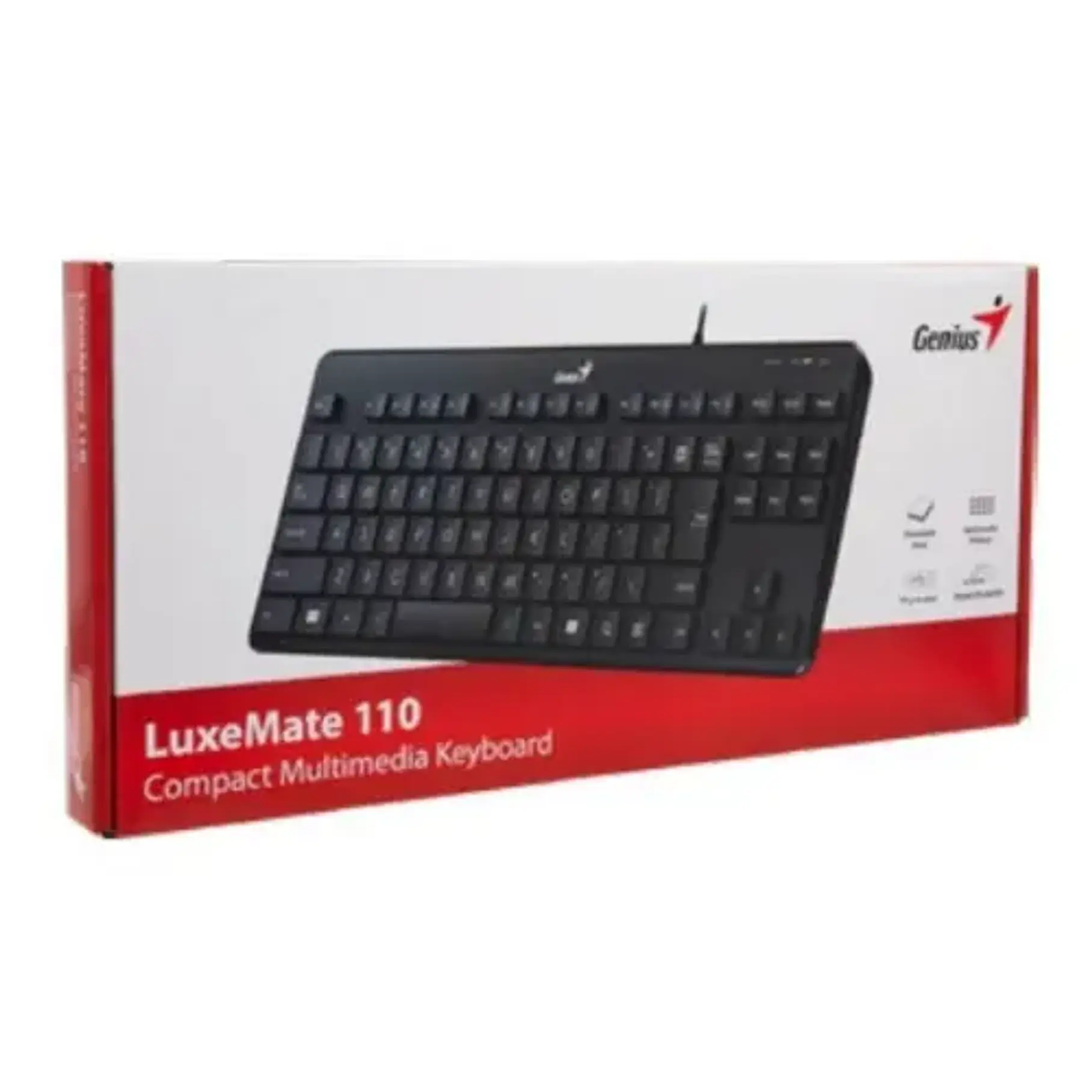 Teclado Compacto Usb Genius Luxemate 110 Español Color Del Teclado Negro 3