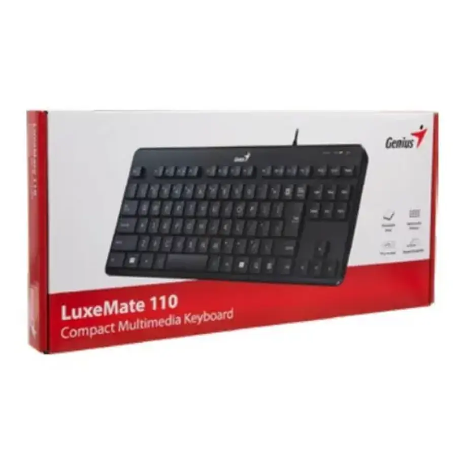 Teclado Compacto Usb Genius Luxemate 110 Español Color Del Teclado Negro 3