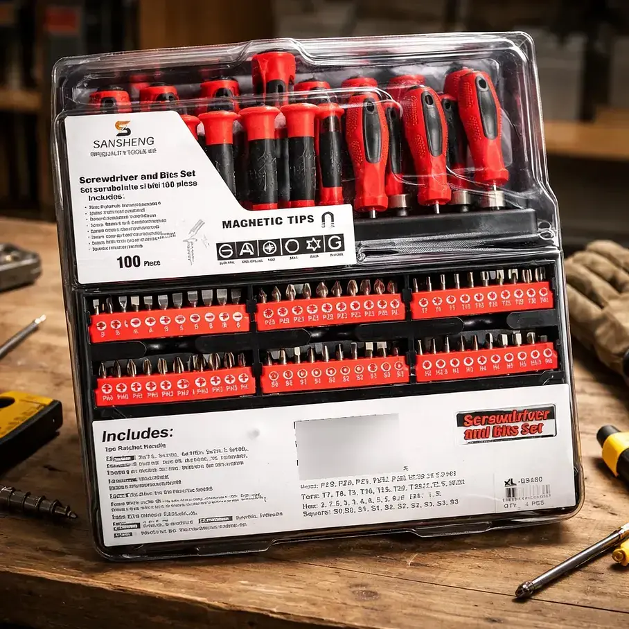 Set De Destornilladores Y Puntas Magnéticas 100 Pcs Kit Set Herramientas Reparación Construcción Arreglos 1