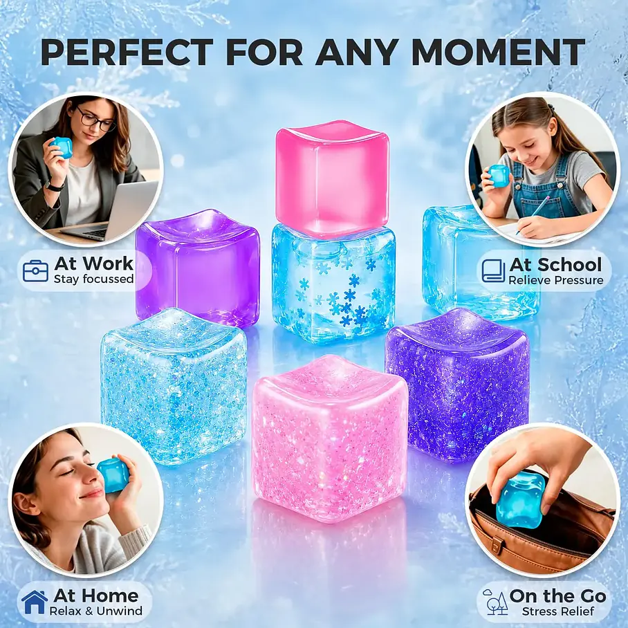 Cube Squeeze Juguetes Antiestrés - Cubos Sensoriales De Colores Para Aliviar La Ansiedad Relajación Y Concentración Ideal Para Niños Adultos Y Personas Con Autismo 6