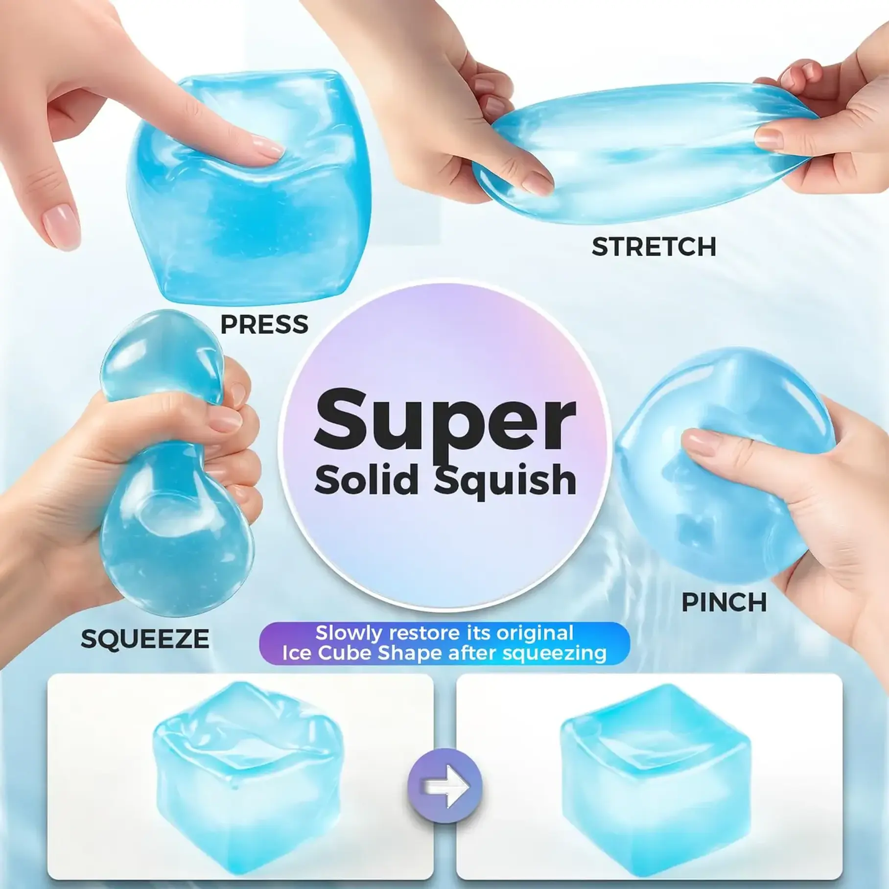 Cube Squeeze Juguetes Antiestrés - Cubos Sensoriales De Colores Para Aliviar La Ansiedad Relajación Y Concentración Ideal Para Niños Adultos Y Personas Con Autismo 8