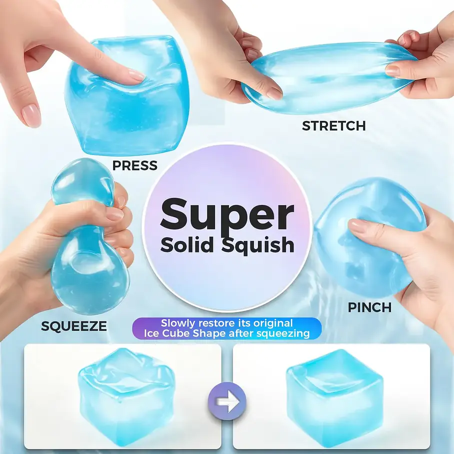 Cube Squeeze Juguetes Antiestrés - Cubos Sensoriales De Colores Para Aliviar La Ansiedad Relajación Y Concentración Ideal Para Niños Adultos Y Personas Con Autismo 8