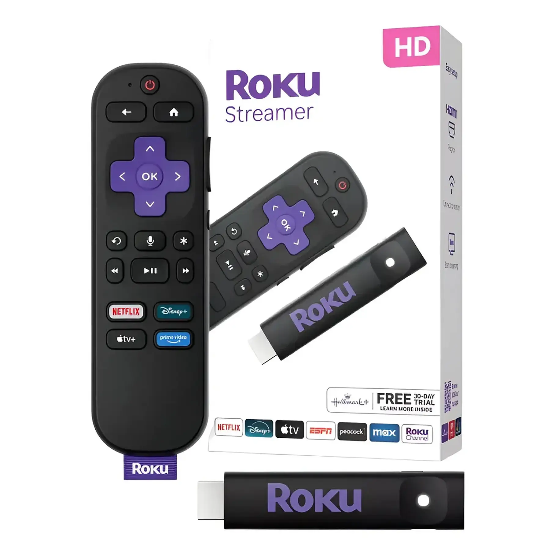 Roku 3840s2 Streaming Stick Hd Con Control Remoto Por Voz Negro De Voz 1