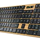 Teclado Genius Dual Wireless Bluetooth + Usb 2g Slimstar Copilot Ai T Wood Slim Star-7250BT - Miniatura 3