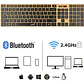 Teclado Genius Dual Wireless Bluetooth + Usb 2g Slimstar Copilot Ai T Wood Slim Star-7250BT - Miniatura 5