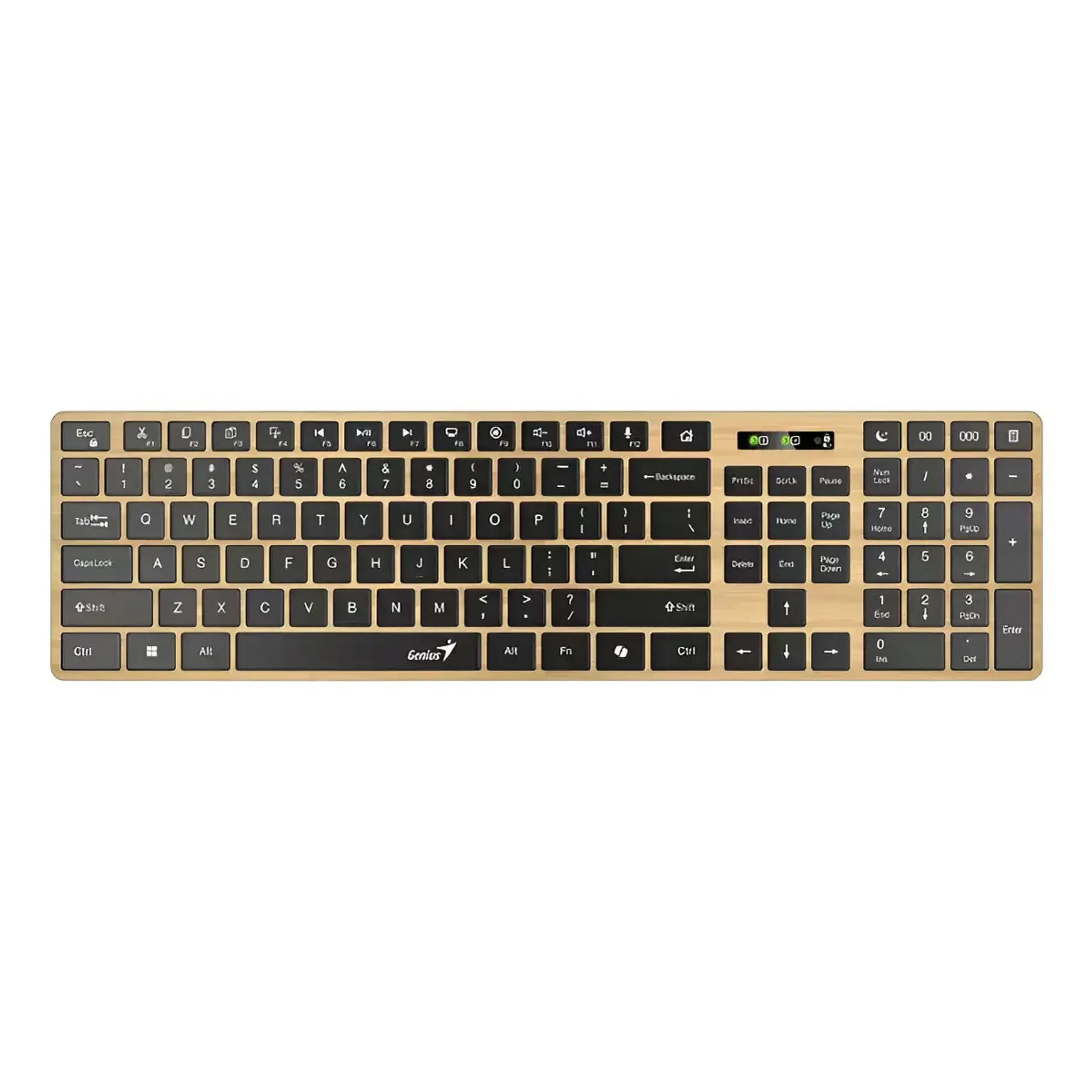 Teclado Genius Dual Wireless Bluetooth + Usb 2g Slimstar Copilot Ai T Wood Slim Star-7250BT 1