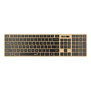Teclado Genius Dual Wireless Bluetooth + Usb 2g Slimstar Copilot Ai T Wood Slim Star-7250BT