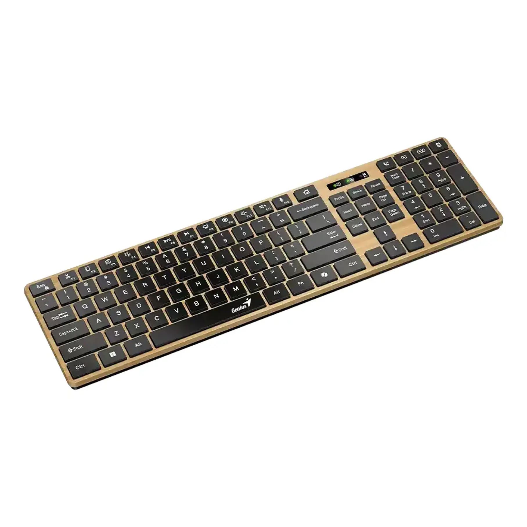 Teclado Genius Dual Wireless Bluetooth + Usb 2g Slimstar Copilot Ai T Wood Slim Star-7250BT 6