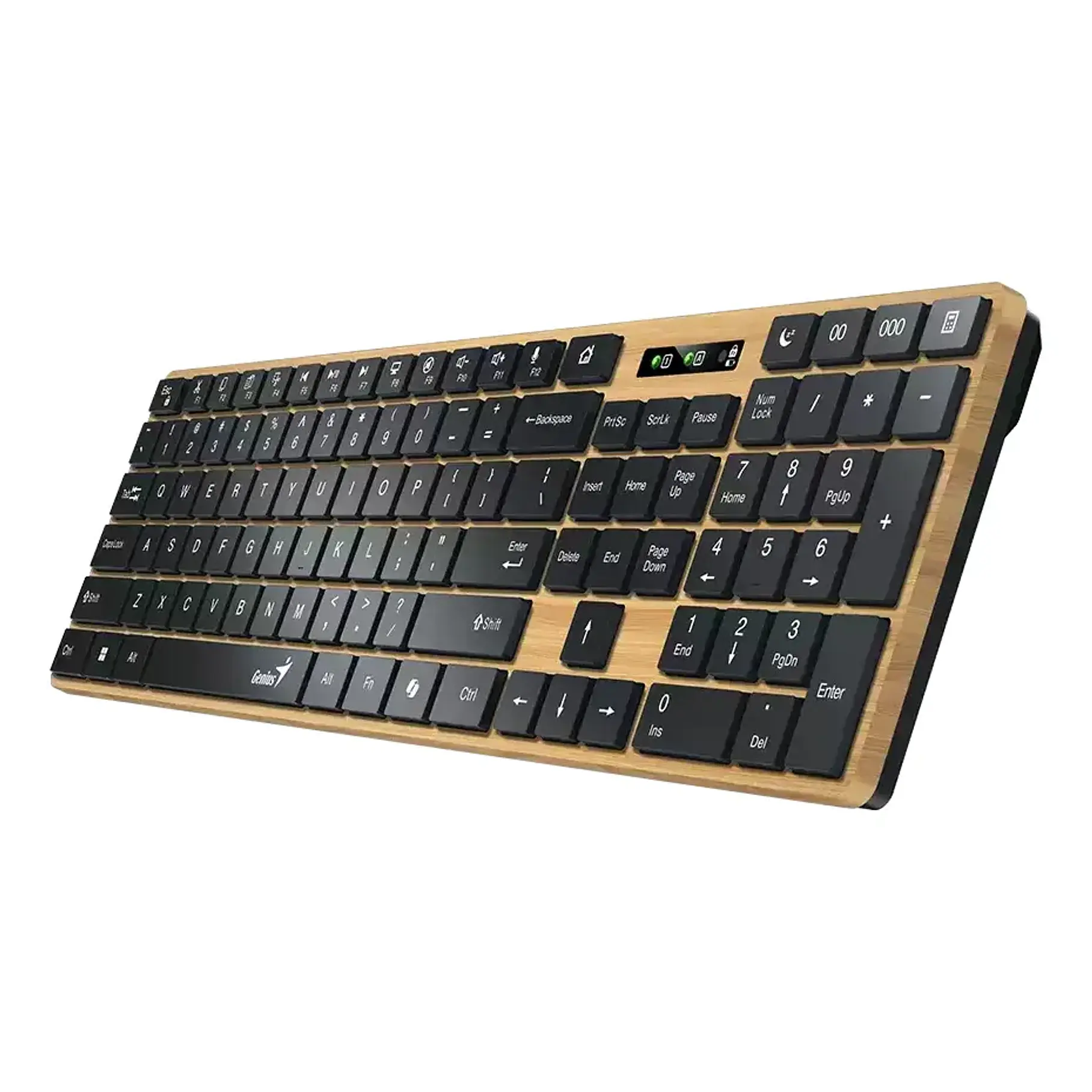 Teclado Genius Dual Wireless Bluetooth + Usb 2g Slimstar Copilot Ai T Wood Slim Star-7250BT 7