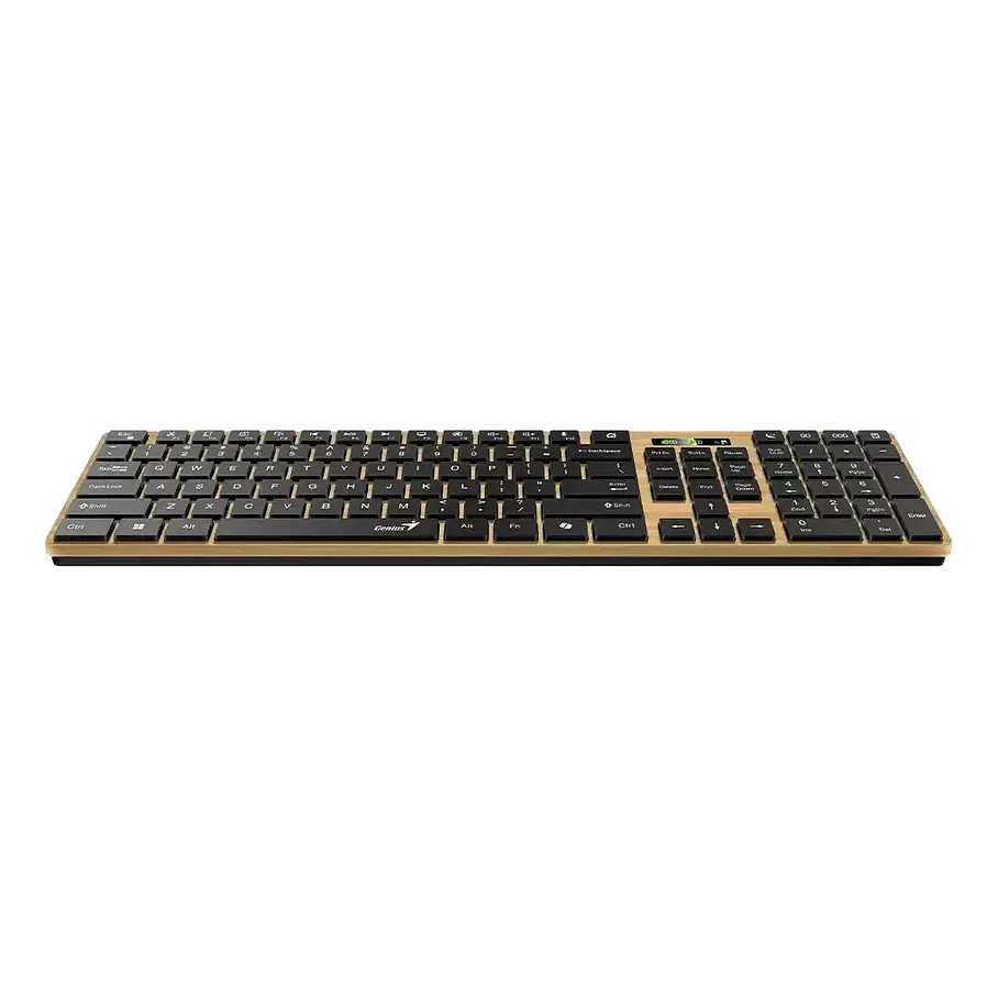 Teclado Genius Dual Wireless Bluetooth + Usb 2g Slimstar Copilot Ai T Wood Slim Star-7250BT 8