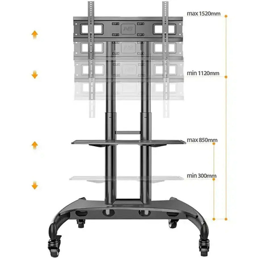Rack De Pedestal Para Tv De 32 A 70 Ava 1500 60 1p Color Negro 2RL Material Super Resistente 7