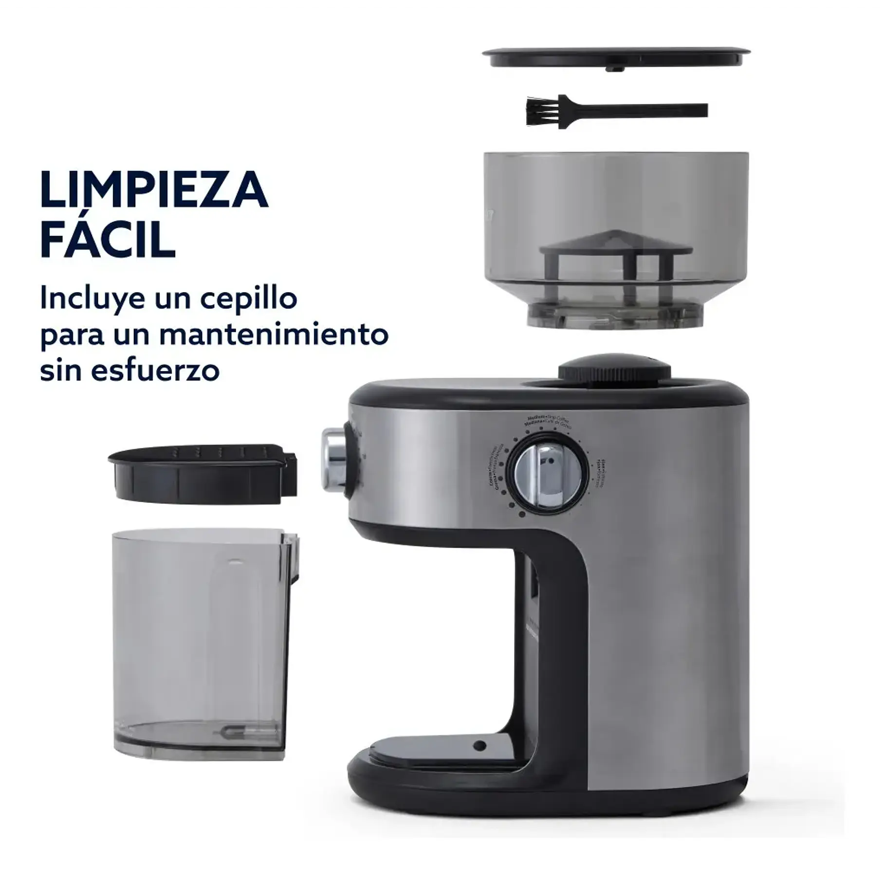 Molinillo Café Oster Automático De Muelas 18 Configuraciones Gris 4