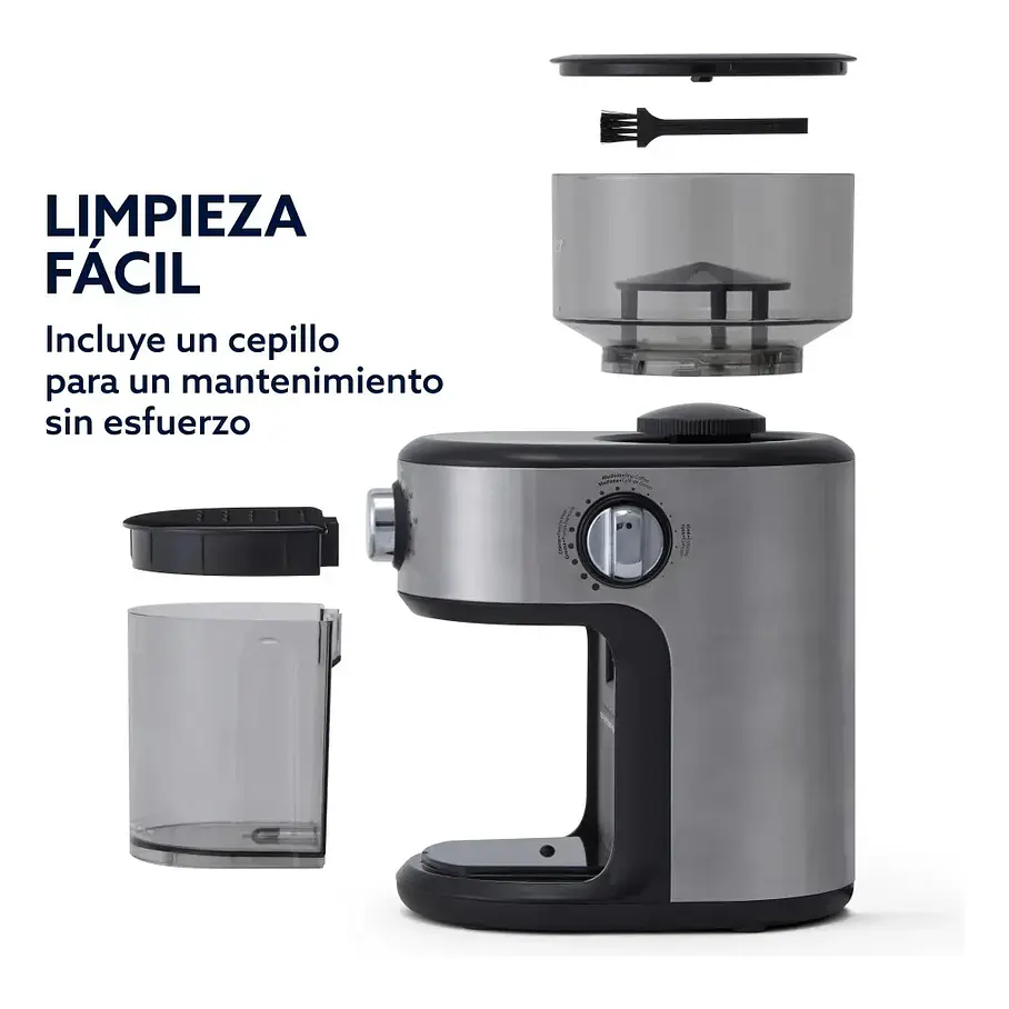 Molinillo Café Oster Automático De Muelas 18 Configuraciones Gris 4