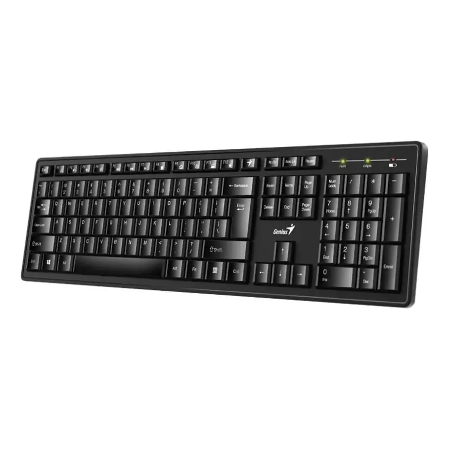 Kit Teclado Mouse Inalámbrico Genius KM-8200 Negro Inglés US Silencioso 4