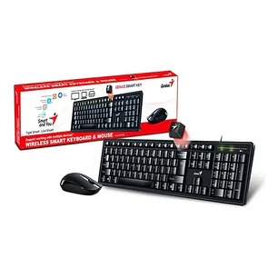 Kit Teclado Mouse Inalámbrico Genius KM-8200 Negro Inglés US Silencioso