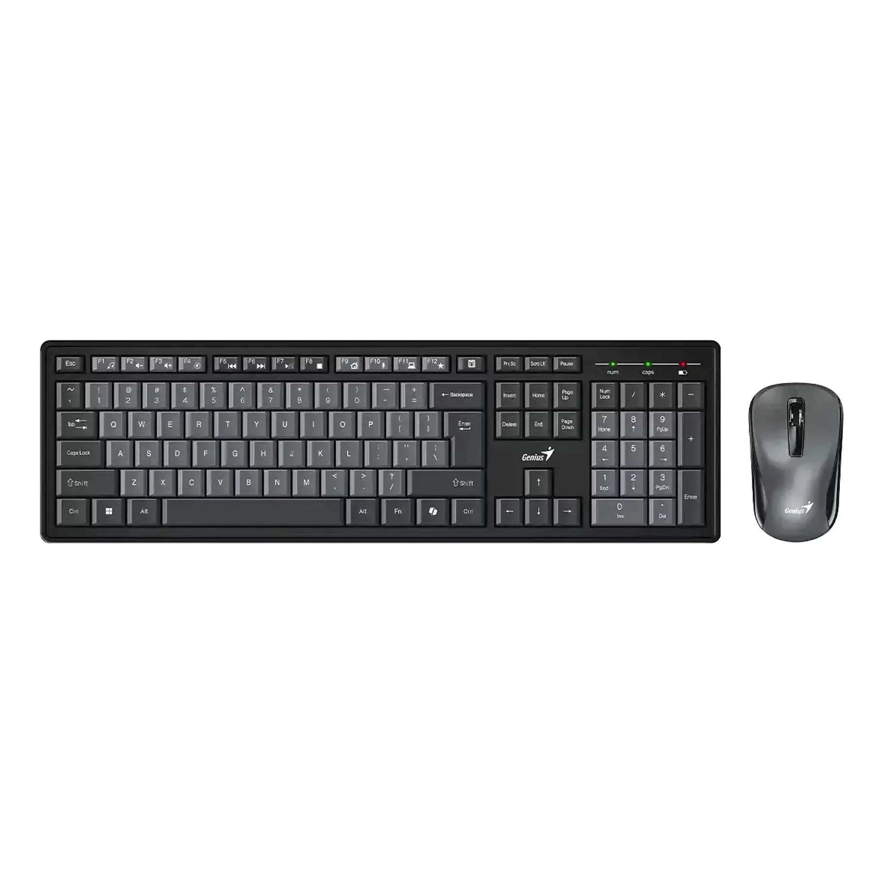 Kit Teclado Mouse Inalámbrico Genius KM-8200 Negro Inglés US Silencioso 5