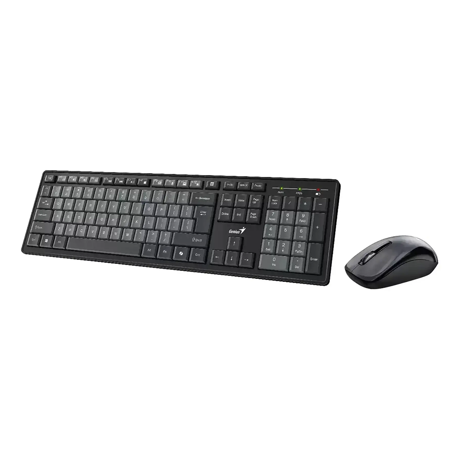 Kit Teclado Mouse Inalámbrico Genius KM-8200 Negro Inglés US Silencioso 2