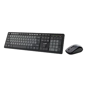 Kit Teclado Mouse Inalámbrico Genius KM-8200 Negro Inglés US Silencioso