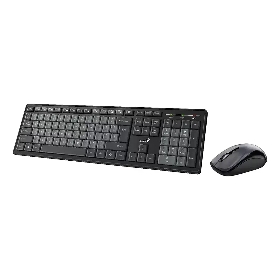 Kit Teclado Mouse Inalámbrico Genius KM-8200 Negro Inglés US Silencioso 2