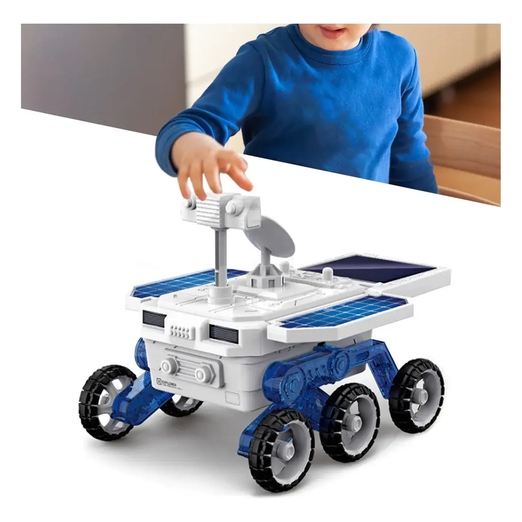 Juego De Juguetes Científicos Modelo De Coche Con Energía Solar Carro Armable Juguete Didáctico Auto De Espacio Luna Recorre El Espacio 3