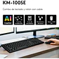 Kit Teclado y Mouse Genius KM-100SE Negro Para PC Con Cable USB - Miniatura 2