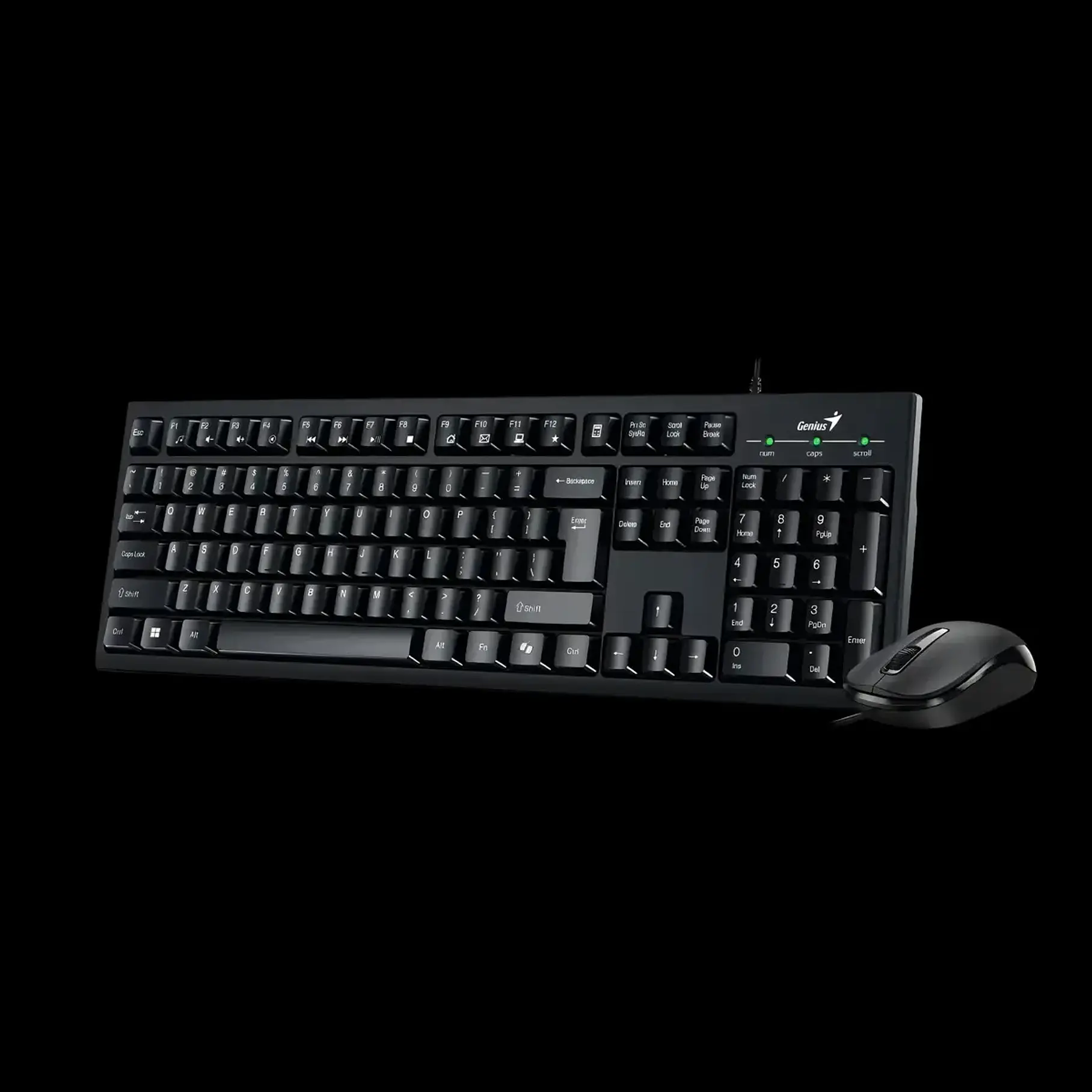 Kit Teclado y Mouse Genius KM-100SE Negro Para PC Con Cable USB 7