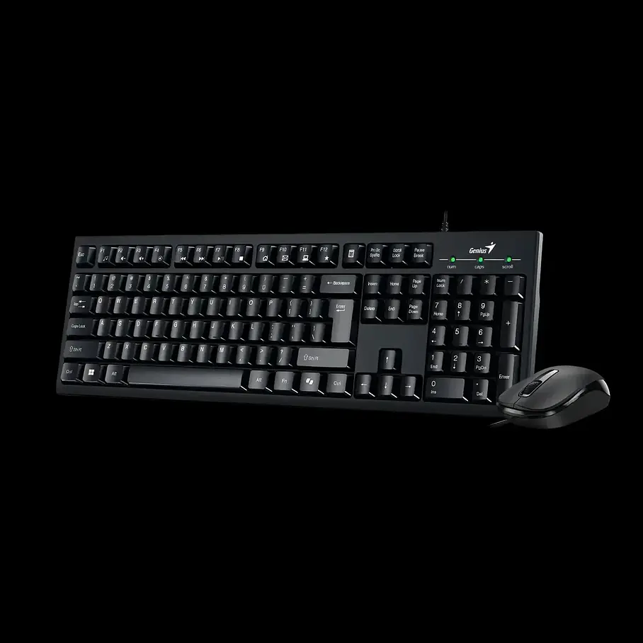 Kit Teclado y Mouse Genius KM-100SE Negro Para PC Con Cable USB 7