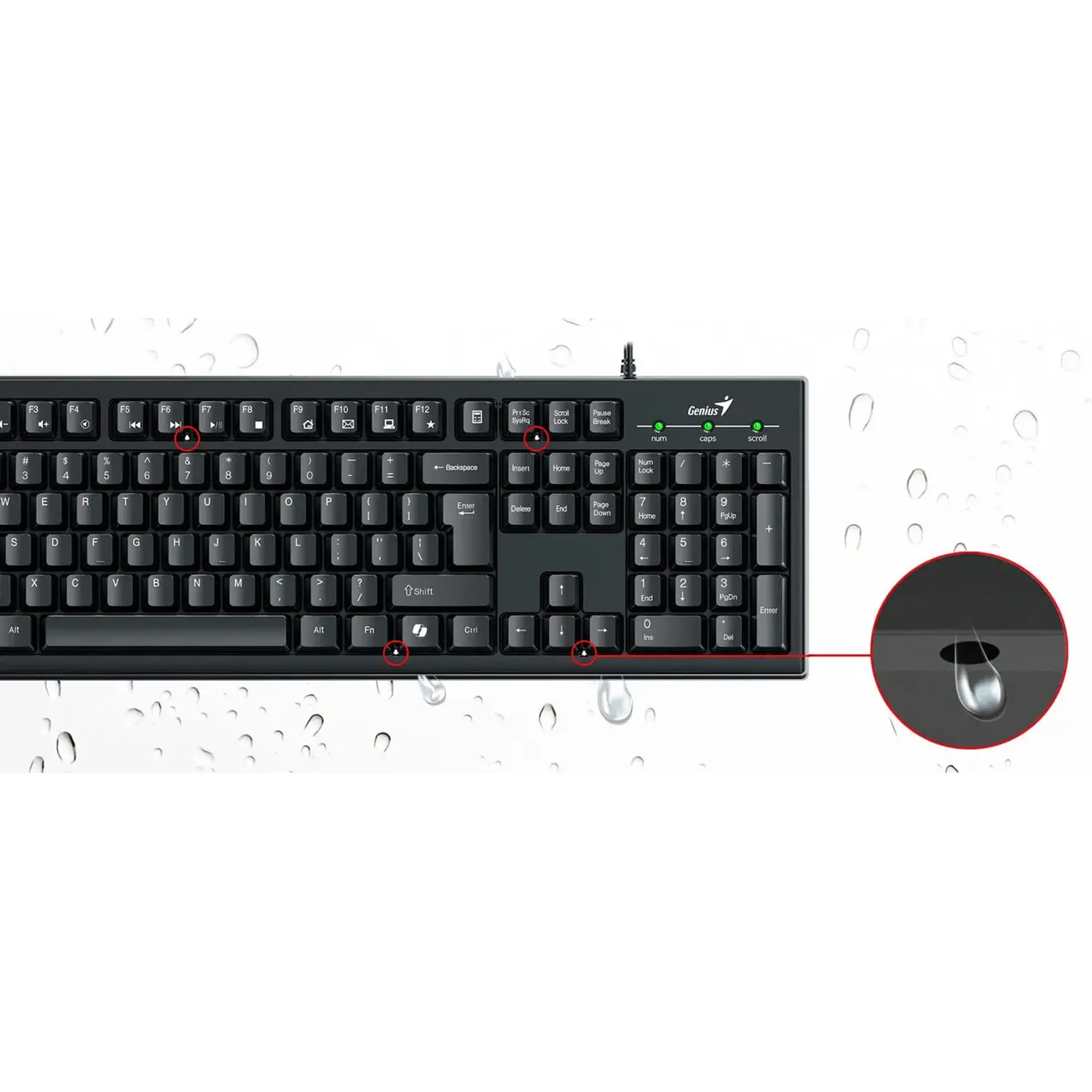 Kit Teclado y Mouse Genius KM-100SE Negro Para PC Con Cable USB 8