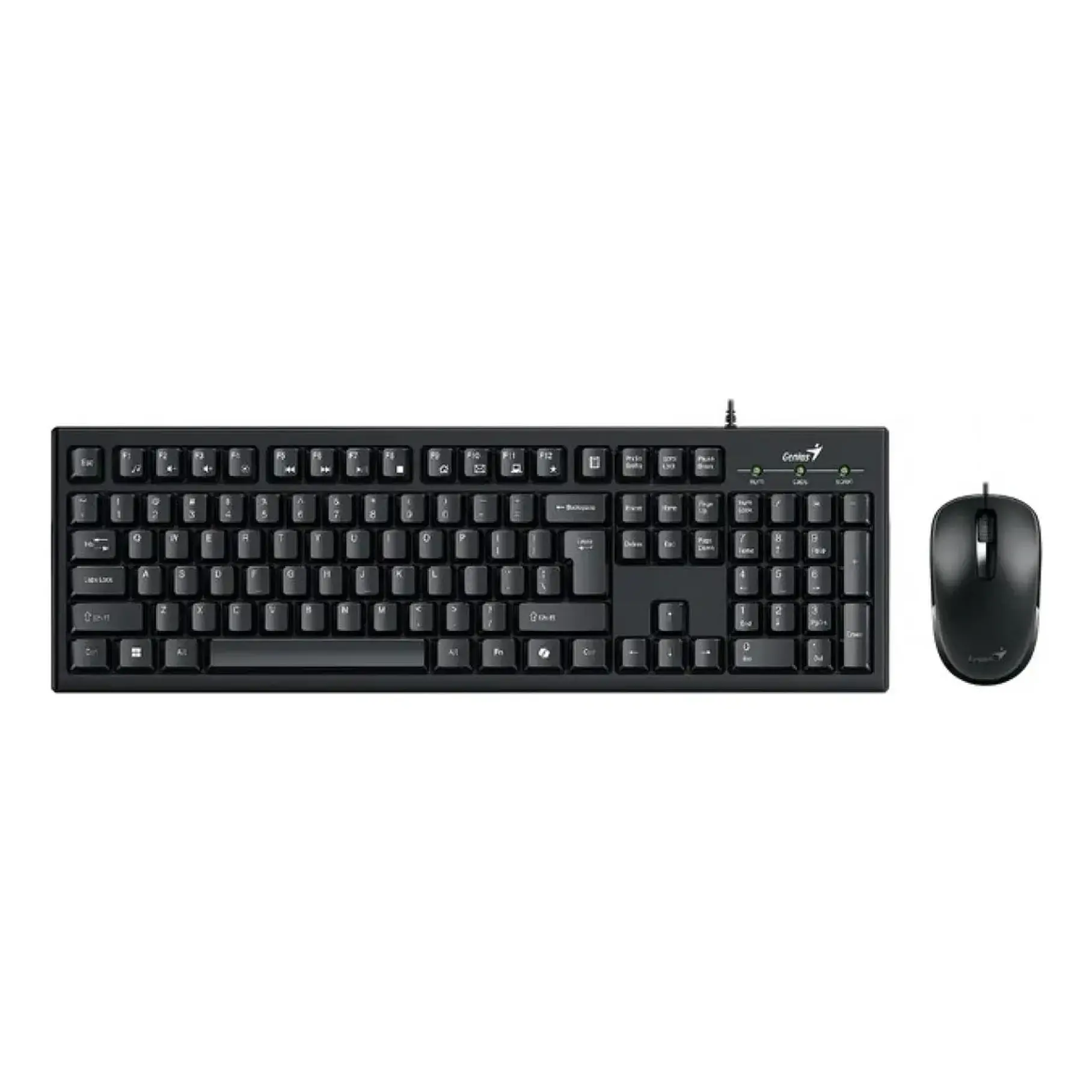 Kit Teclado y Mouse Genius KM-100SE Negro Para PC Con Cable USB 1