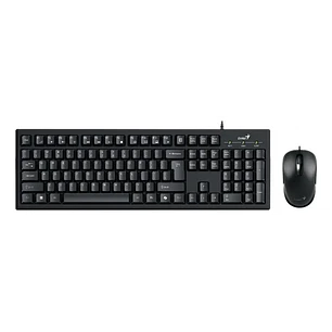 Kit Teclado y Mouse Genius KM-100SE Negro Para PC Con Cable USB