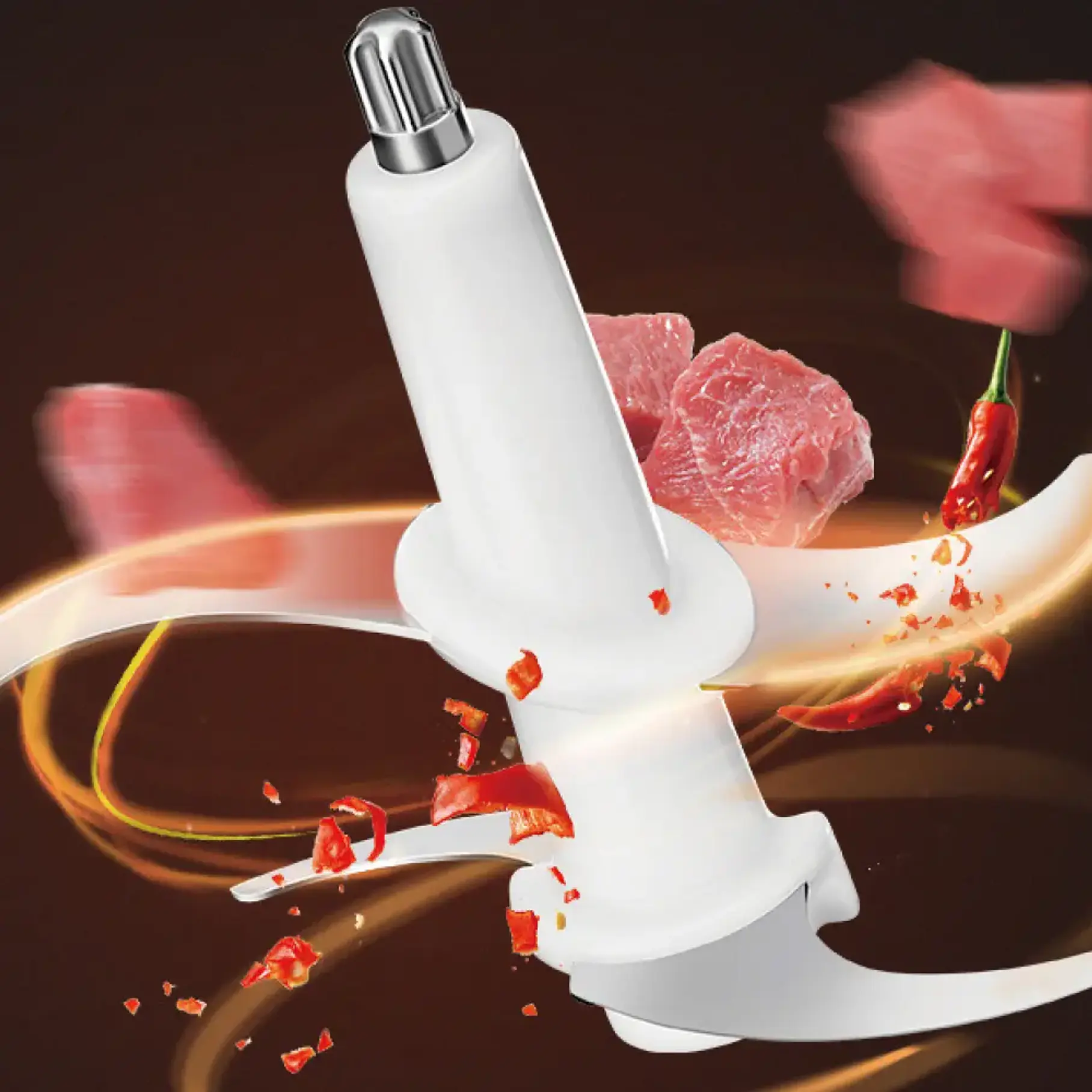 Procesador De Alimentos Raf 1000w 2l Acero Inoxidable 5