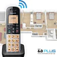 Pack DUO Teléfono Inalambrico Panasonic Bloqueo De Llamadas Altavoz Color Plateado - Miniatura 3