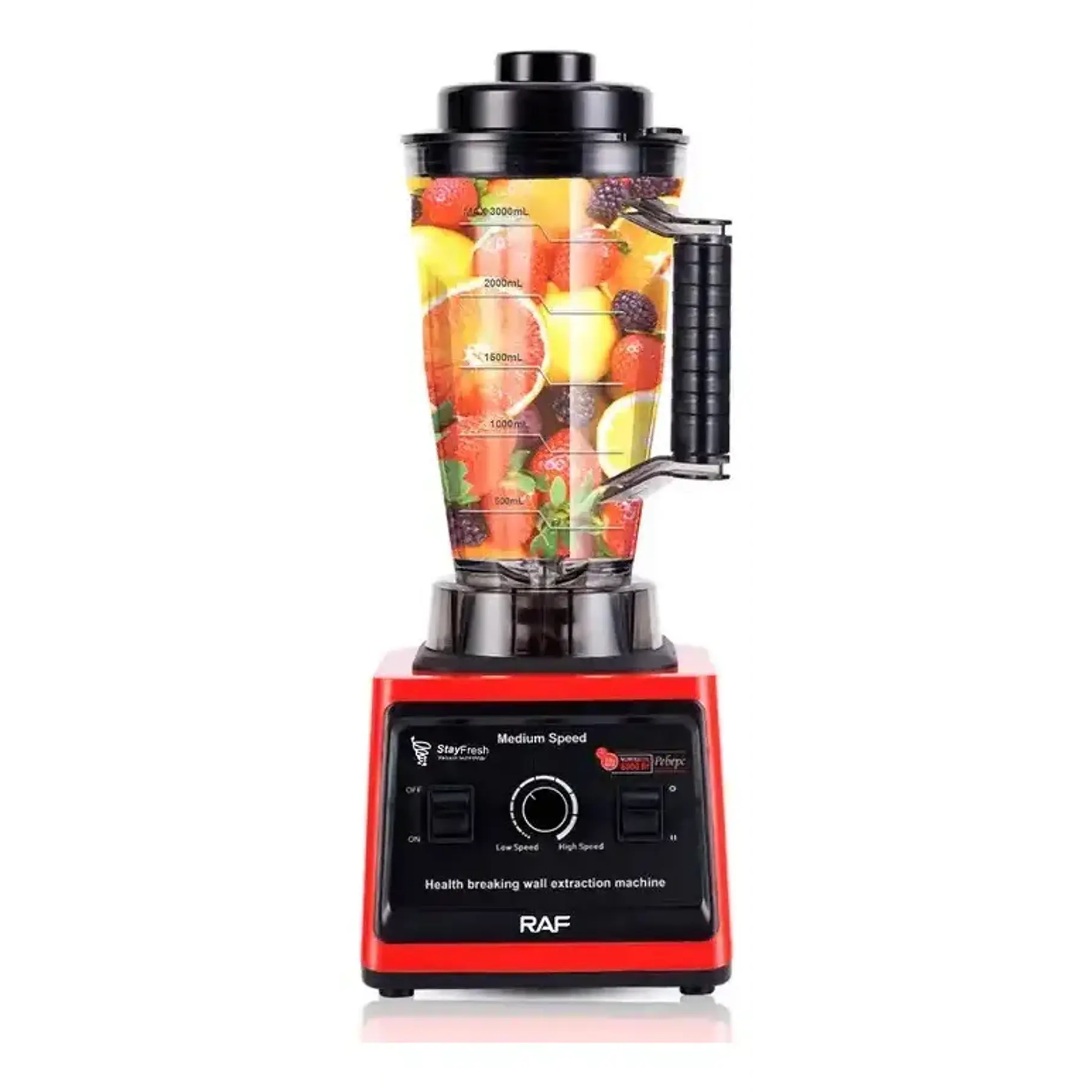 Juguera Licuadora Electrica 3 Lts Raf Color Rojo R2842 Electric Blender 2