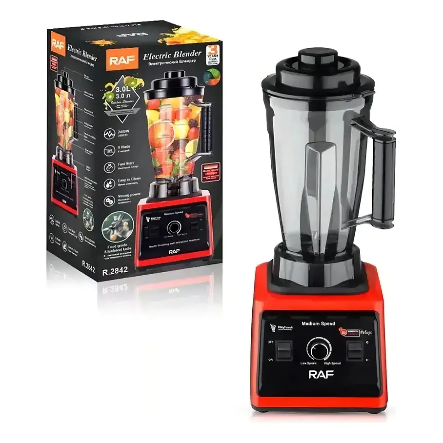 Juguera Licuadora Electrica 3 Lts Raf Color Rojo R2842 Electric Blender 1