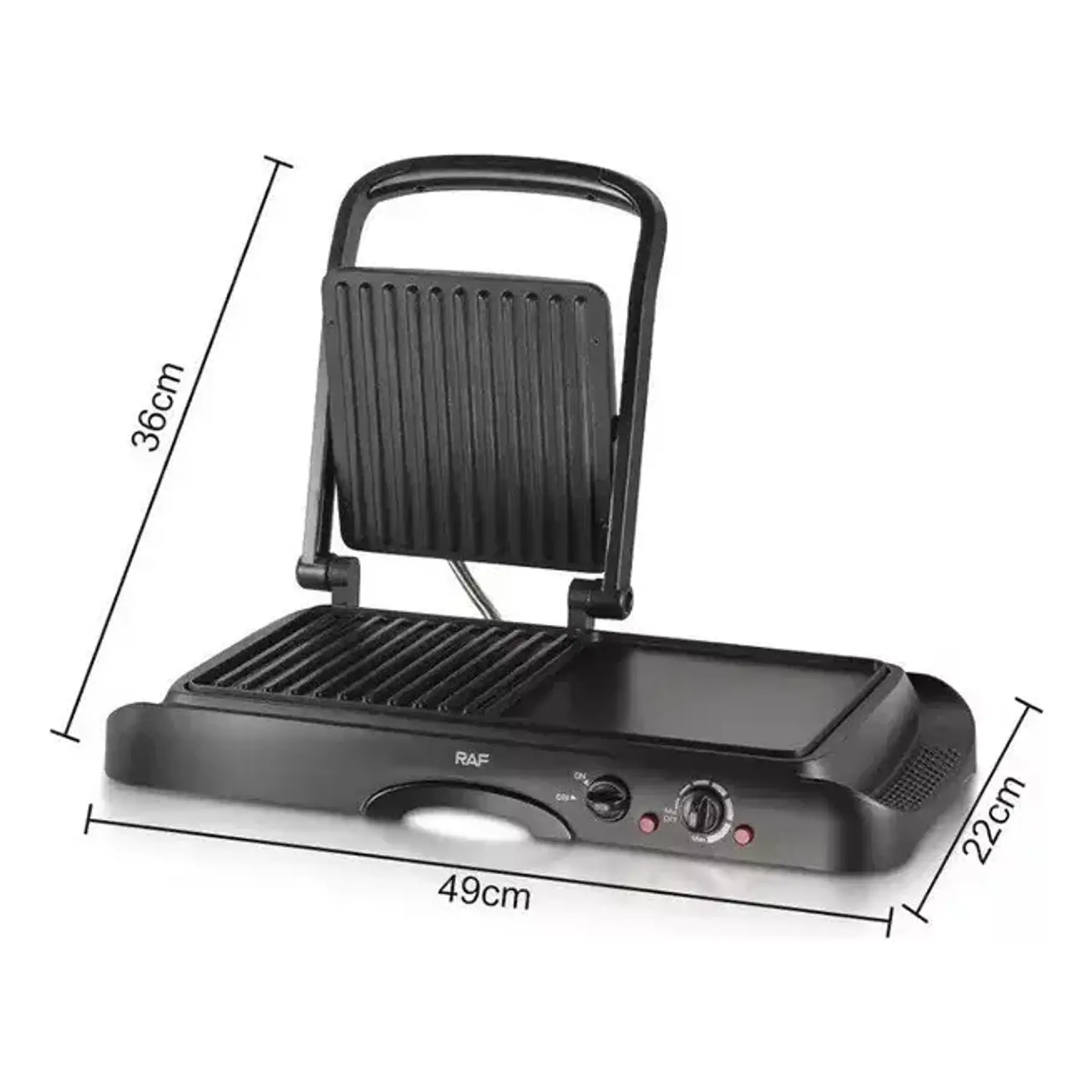 Plancha Panini Grill Maker Multifuncional 2 En 1 Raf R.2695 4