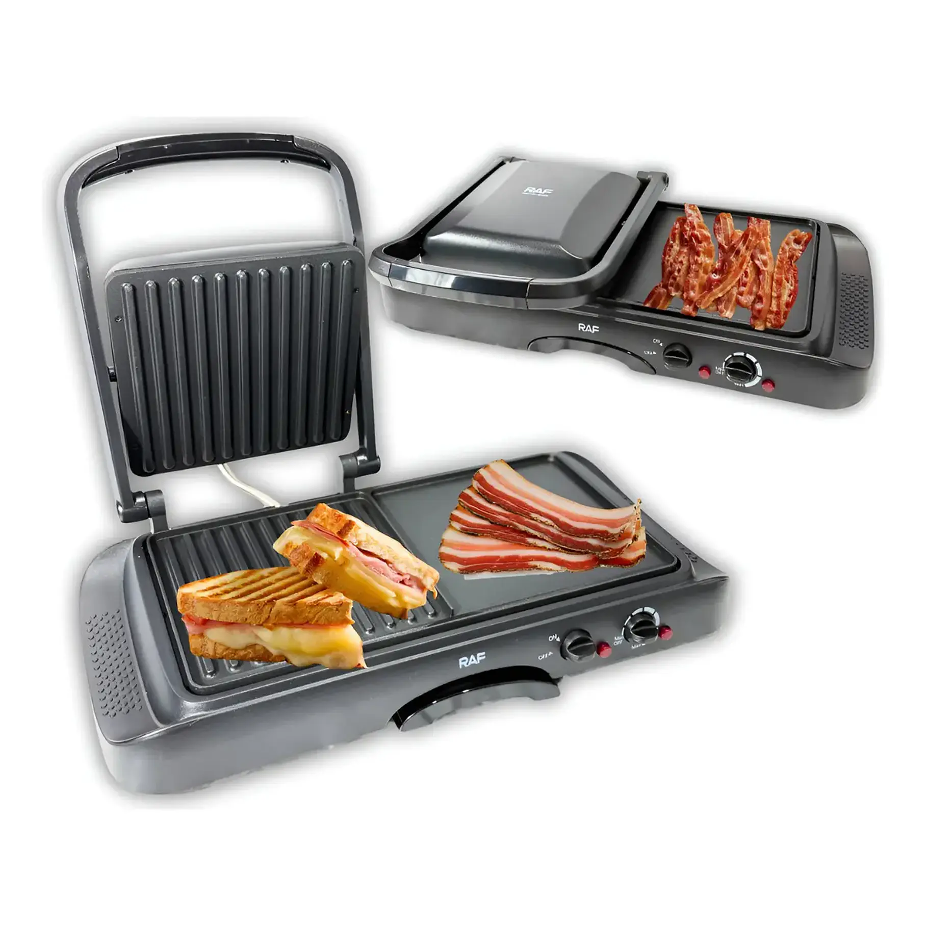 Plancha Panini Grill Maker Multifuncional 2 En 1 Raf R.2695 2