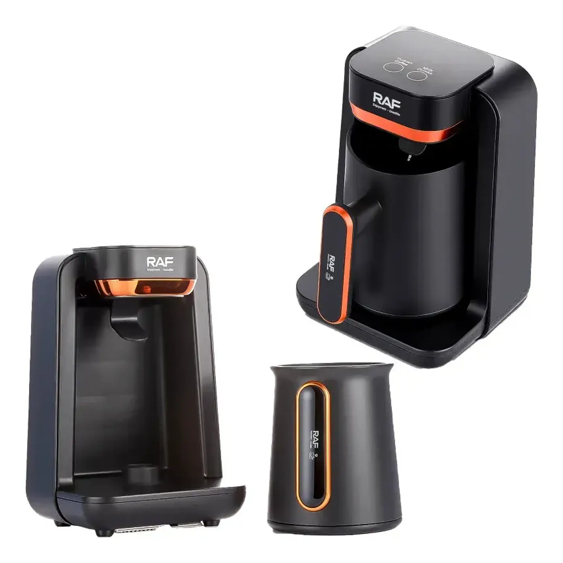 Cafetera Turca Eléctrica Raf R.147h Negro 500w Operación One Click 8