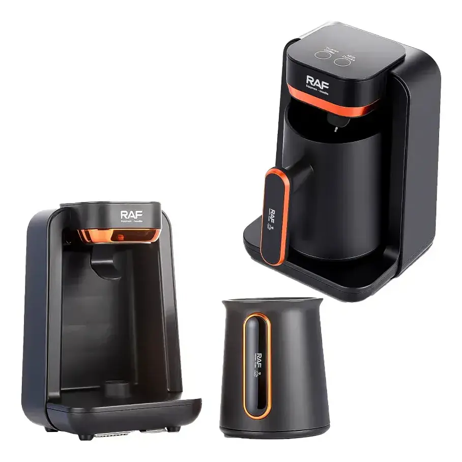 Cafetera Turca Eléctrica Raf R.147h Negro 500w Operación One Click 8