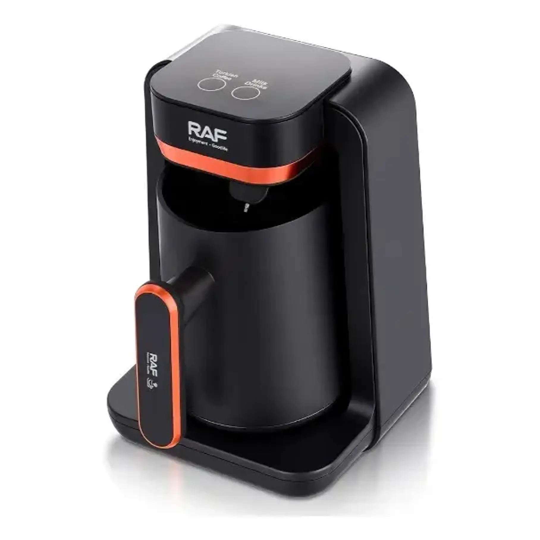 Cafetera Turca Eléctrica Raf R.147h Negro 500w Operación One Click 2