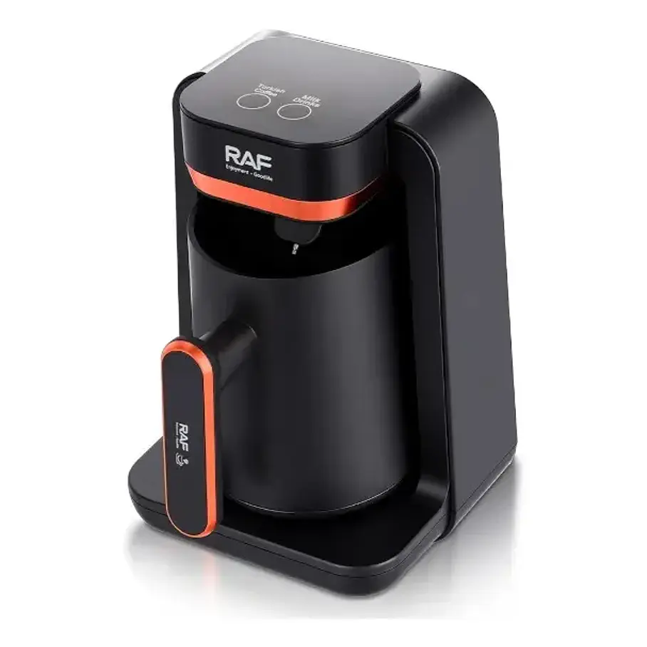Cafetera Turca Eléctrica Raf R.147h Negro 500w Operación One Click 2