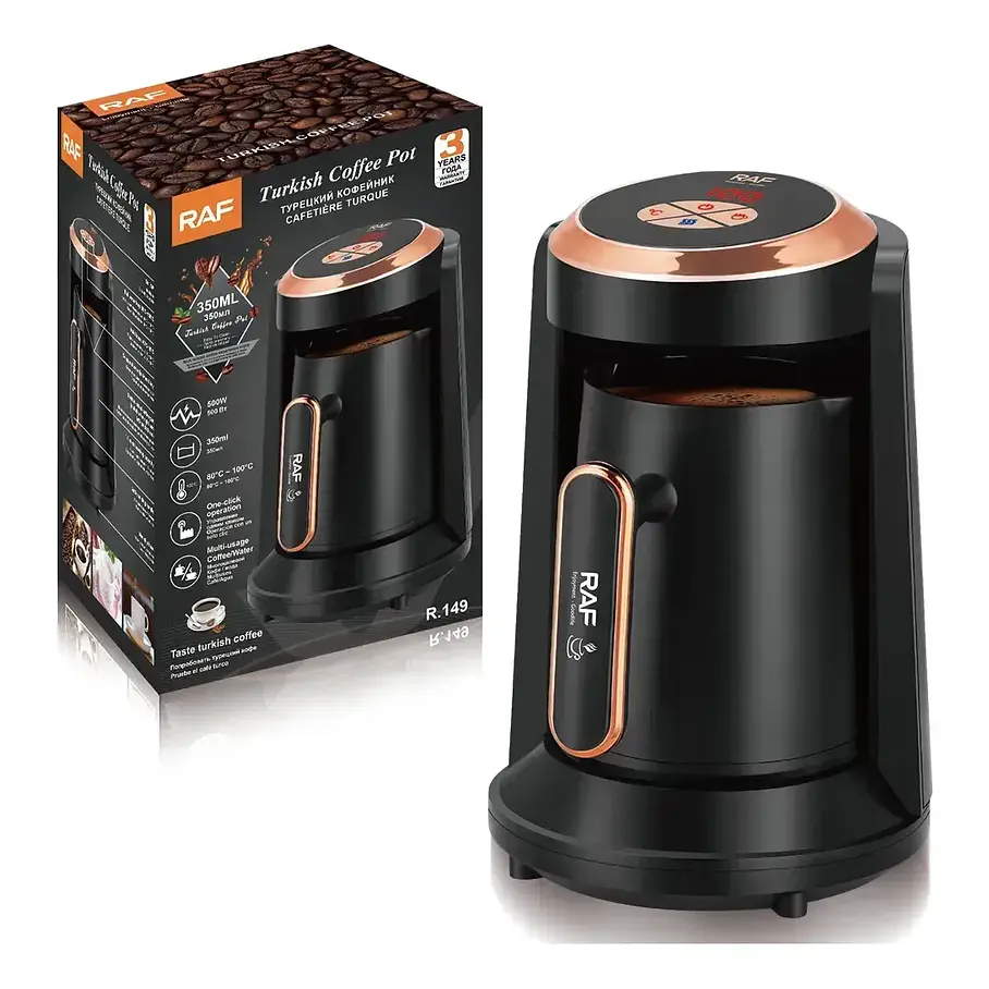 Cafetera Eléctrica Turca Hervidor 350ml Raf R.149 Negro 8