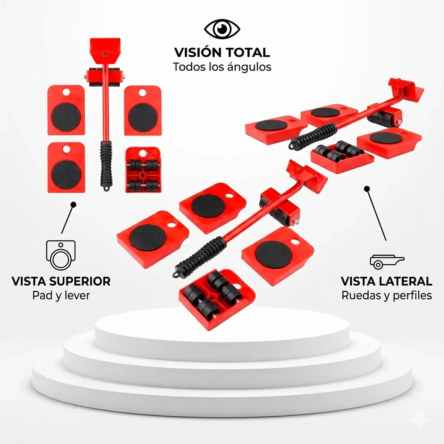 Deslizadores Transporta Peso Fácil Muebles Lavadora Y Más 150 Kg Resistencia  4