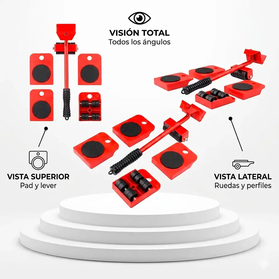 Deslizadores Transporta Peso Fácil Muebles Lavadora Y Más 150 Kg Resistencia  4