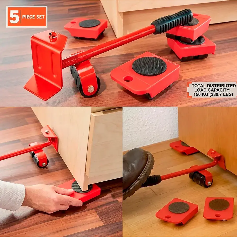 Deslizadores Transporta Peso Fácil Muebles Lavadora Y Más 150 Kg Resistencia  8