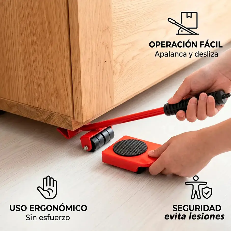 Deslizadores Transporta Peso Fácil Muebles Lavadora Y Más 150 Kg Resistencia  11