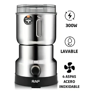 Molino Eléctrico Pulverizador Cafe Especies Cocina Raf Color Plateado R7114 