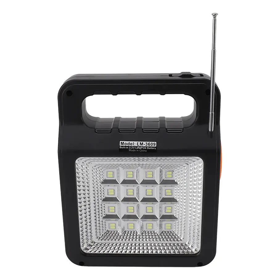 Kit Emergencia Solar Luces Led Radio Recargable 3 Ampolletas Kit Camping Cargador De Celular Radio Panel Solar 2RL YOBOLIFE 5