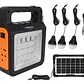Kit Emergencia Solar Luces Led Radio Recargable 3 Ampolletas Kit Camping Cargador De Celular Radio Panel Solar 2RL YOBOLIFE - Miniatura 2